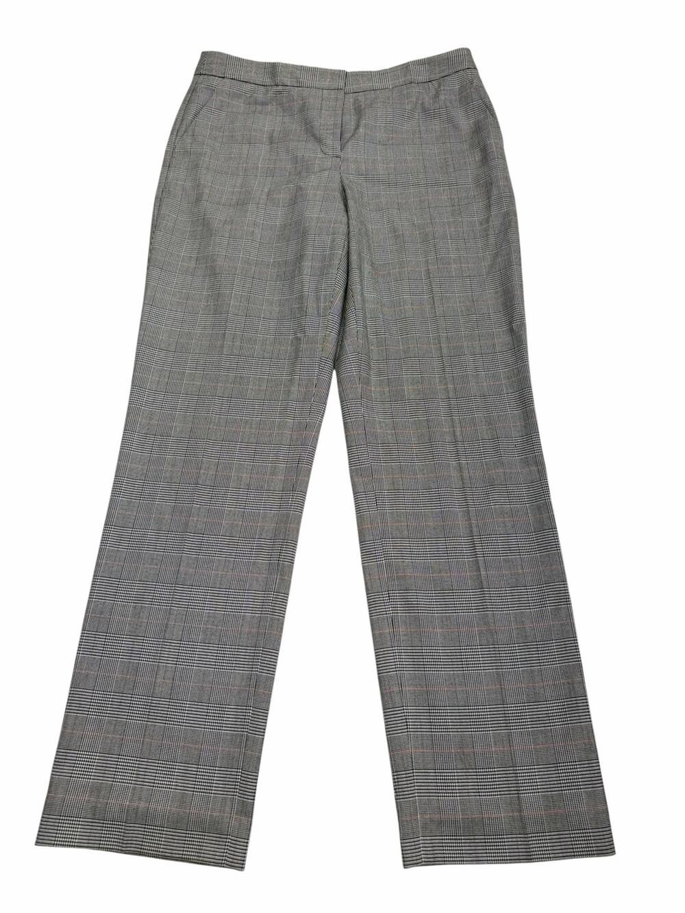 Talbots Gray Glen Plaid Straight-Leg Pants